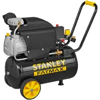 Stanley Compressor 251/10/24S FMXCM0062E - Luchtcompressor 10Bar - 24L - 240L/Min - Geïntegreerd Anti-Slip Handvat - Zwart