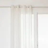 Atmosphera Nata Gordijn - Kant en klaar met ringen - Wit - 140 x 260 cm