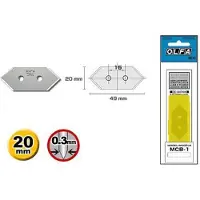Olfa Mcb-1 20 Mm Cutter Blade 5 Units Zilver