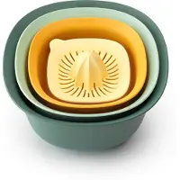 Brabantia Tasty+ Beslagkom Set - met Vergiet en Citruspers - Mixed Colours