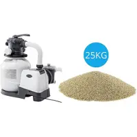 Intex - Zandfilterpomp 7900 L/u & Filterzand 25 kg