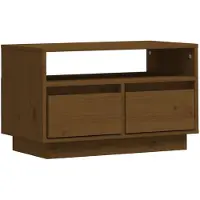 vidaXL Tv-meubel 60x35x37 cm massief grenenhout honingbruin
