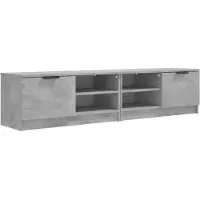 vidaXL Tv-meubels 2 st 80x35x36,5 cm bewerkt hout betongrijs