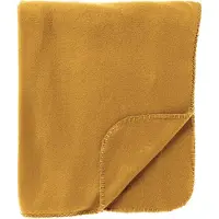 Dutch decor - DEX - Plaid 130x160 cm - fleece deken - zacht en dun - Golden Glow - geel