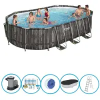 Exit Bestway Zwembad Power Steel - Zwembadpakket - 610x366x122 cm