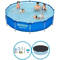 Bestway Steel Pro, ronde opblaasbare zwembad - 366x76 cm - 4-delig, model S22747