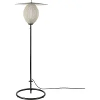 Gubi buiten vloerlamp Satellite, IP65, zwart/crèmewit Satellite, crème / amber, Aluminium, Design