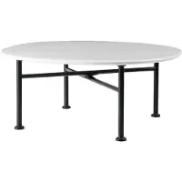 Gubi Carmel Koffietafel Clam White | 75 x 75 cm
