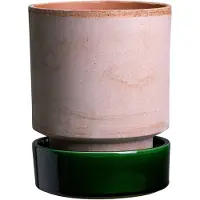 Bergs Potter Hoff pot Ø14 cm, Raw Rosa-Emerald Green