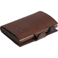 Tony Perotti Leren RFID Pasjeshouder met papiergeldvak, Bruin