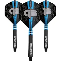 Red Dragon - Gerwyn Price World Champion Edition Zwart Vlucht en Schachtcombinatie - 2 sets per pakket (6 dartvluchten in totaal)