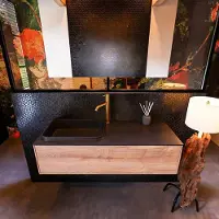 Mondiaz Badkamermeubelset erin 120 cm met 1 lade met ridge wastafel links urban met 1 kraangat greeploos mat washed oak
