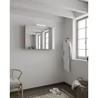 Mondiaz Cubb spiegelkast 100x70x16cm smoke met 2 deuren
