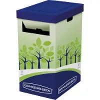 Fellowes BANKERS BOX Kringloopcontainer, groot, groen/blauw, Vuilnisbak, Veelkleurig