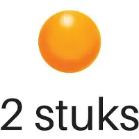 Aidapt 2 stuks stressbal om hand, pols of onderarm te versterken - Oranje/Rood
