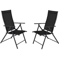 4Goodz set 2 stuks Tuinstoelen Verstelbaar 8 standen - Donkergrijs