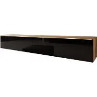 Meubella TV-Meubel zwart - Eiken 180 cm - TV kast