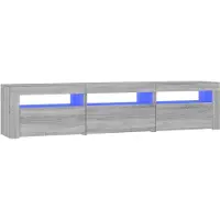 vidaXL Tv-meubel met LED-verlichting 180x35x40 cm grijs sonoma eiken