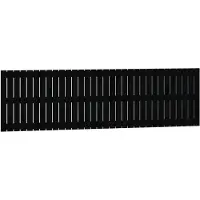 vidaXL Wandhoofdbord 204x3x60 cm massief grenenhout zwart