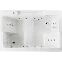 Lambini Designs Puglia bubbelbad 180x120cm elektronisch 6+4+2 hydrojets chroom