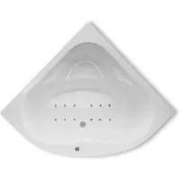 Lambini Designs Palermo bubbelbad 145x145cm pneumatisch 12 aerojets chroom