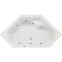 Lambini Designs Venetië bubbelbad 145x145cm elektronisch 6+4+2 hydrojets chroom
