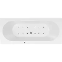 Lambini Designs Round bubbelbad 170x75cm elektronisch 12 aerojets chroom