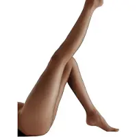 Pretty polly Panty - Nylons - Glans Panty - Glans - Panty - Katoenen Kruisje - 10 Den. - Large - 42/46 - Zwart