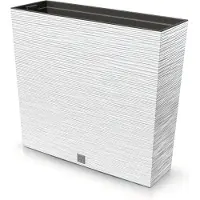 Prosperplast Furu Case Tower - Bloempot / Plantenbak met inzet - voor Binnen en Buiten - Wit