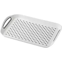 Pricenet Handig dienblad - anti-slip - kunststof - 39,5 x 28,5 cm - wit