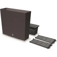 Prosperplast Rato Case Tower - Bloempot / Plantenbak met inzet - voor Binnen en Buiten - Umbra