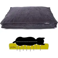 BABOO Hondenkussen Royal Velvet Grijs 120 x 80 cm