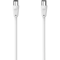 Hama - 00305043 - Classic Line Antennekabel, Coax-stekker - Coax-koppeling, 3 m, 75 dB, Wit ()