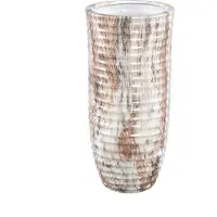 Ptmd collection PTMD Miami Cream ceramic pot ribbed round S