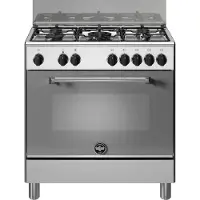 Bertazzoni La Germania La Germania AM85C61DXT Fornuis 80 cm. 5-pits gas met wok. RVS