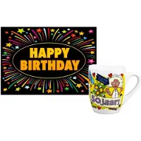Paper Dreams Verjaardag mok/beker 50 jaar vrouw met fun-tekst 300ml + wenskaart Happy Birthday - feest mokken