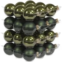 Othmar decorations kerstballen - 36x st - donkergroen - D4 cm - glas - Kerstbal