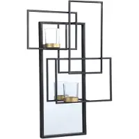 Ptmd collection PTMD Erico Spiegel - 37 x 9 x 54 cm - Metaal - Zwart