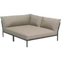 Houe Loungeset Module Level 2 Cozy Corner Right Frame Dark Grey Cushion Ash