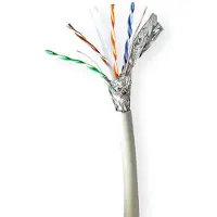 Nedis Netwerk Kabel Rol | CAT6a | Solid | S/FTP | Koper | 305.0 m | Binnenshuis | Rond | LSZH | Grijs | Trekdoos - CCBG8538GY305S