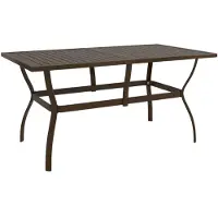vidaXL Tuintafel 140x80x72 cm staal bruin