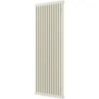 Boss & Wessing Designradiator Plieger Florence 1677 Watt Zijaansluiting 180x60 cm Wit Structuur