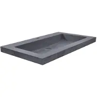 Mueller Single natuursteen meubelwastafel 60x46cm met kraangat