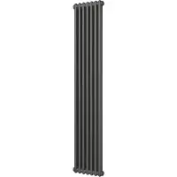 Boss & Wessing Designradiator plieger florence 903 watt zijaansluiting 180x32,2 cm antraciet metallic