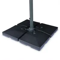 Sweeek - Set van 4 vierkante tegels 51,5x51,5cm om te verzwaren - voor parasol met kruisvoet