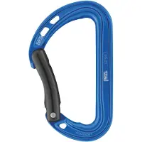 Petzl Spirit D Carabiner Blue Solid Bent Gate