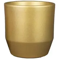Bela Arte Bloempot/plantenpot - keramiek - goud glans - D13/H13 cm - Plantenpotten