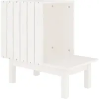 vidaXL Kattenhuis 60x36x60 cm massief grenenhout wit