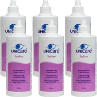 Unicare Saline Zoutoplossing - Voordeelverpakking 6 x 360 ml - Zonder Conserveringsmiddelen - Premium Oogverzorging uit Nederland
