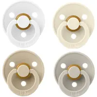 BIBS fopspeen 6-18 maand set 4 stuks White,Ivory,Vanilla en Sand maat 2